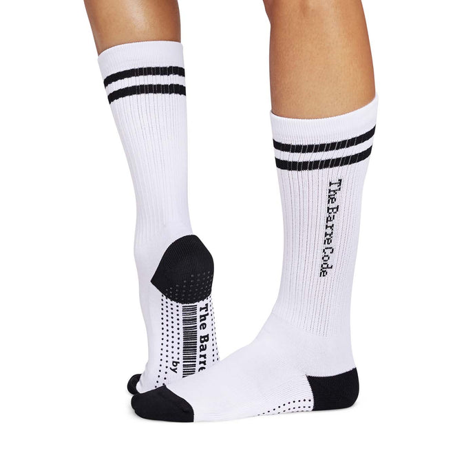 The Barrecode x Tavi Noir White Tube Socks