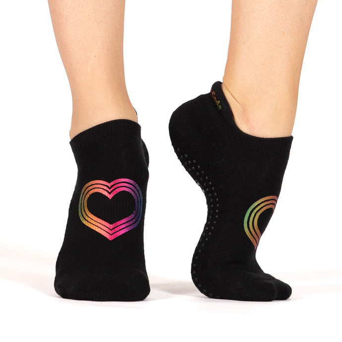 The Barre Code x Tavi Noir Socks - Iridescent Heart